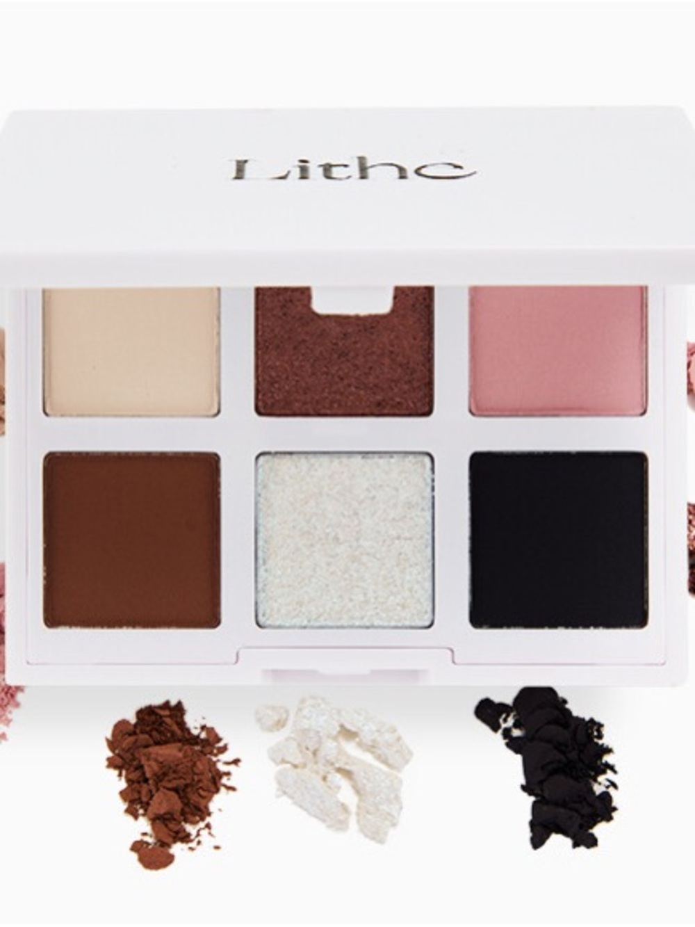 Lithe Six-Shade Eyeshadow Palette – Pink, Brown & Black